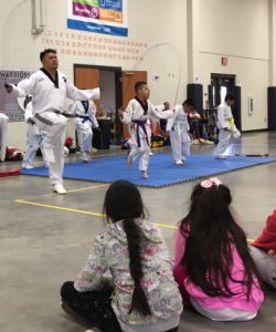 Blind Taekwondo instructor and his students showcase their skills at the Disability Awareness Career Day.